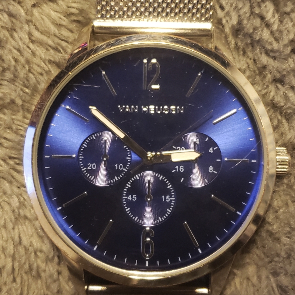 Mens Blue Van Heusen watch